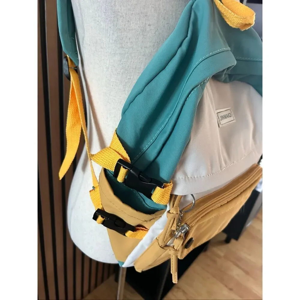 Backpack yellow and green